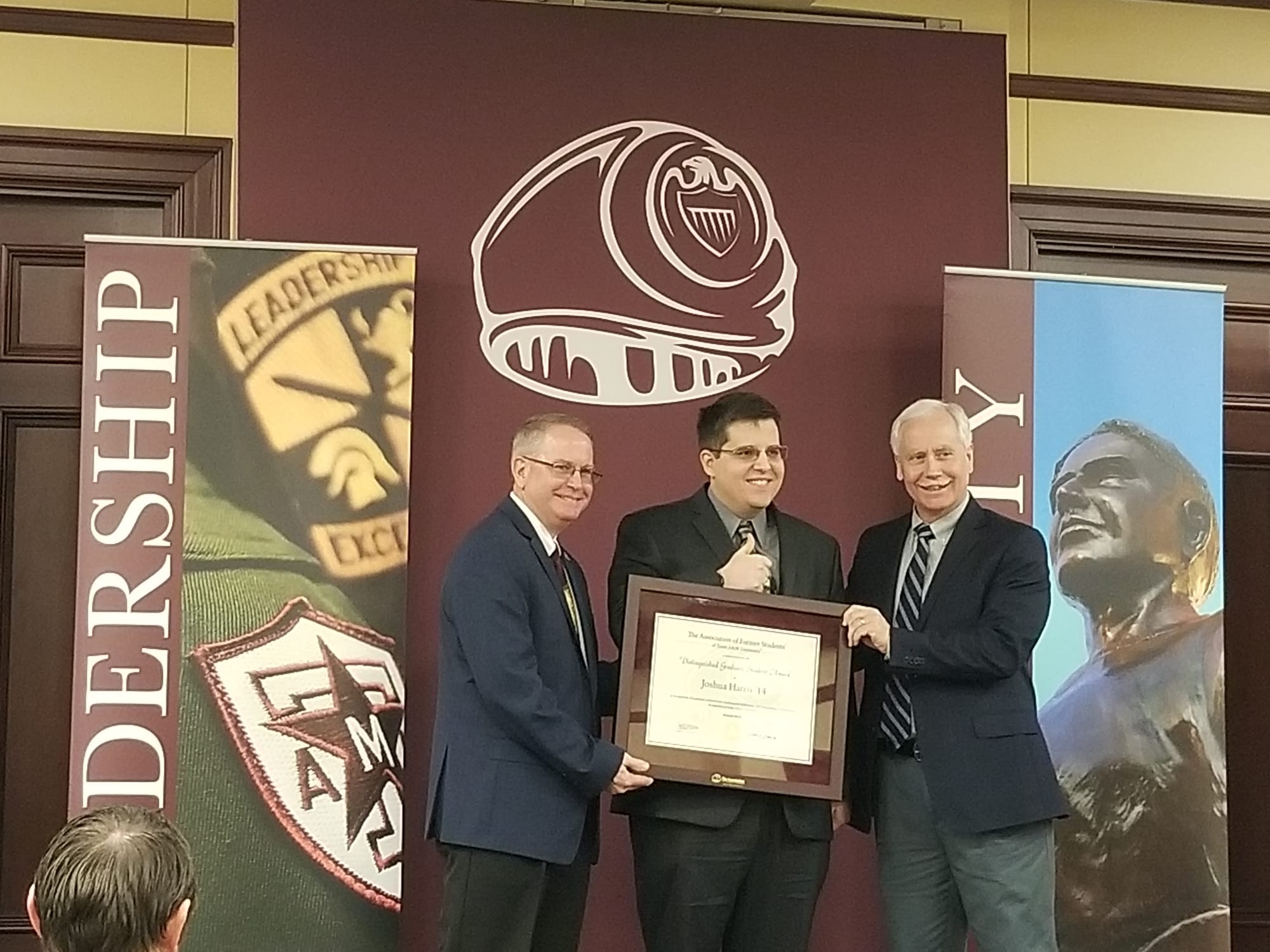 Joshua Harris wins prestigious Texas A&M Distinguished Graduate Student Award